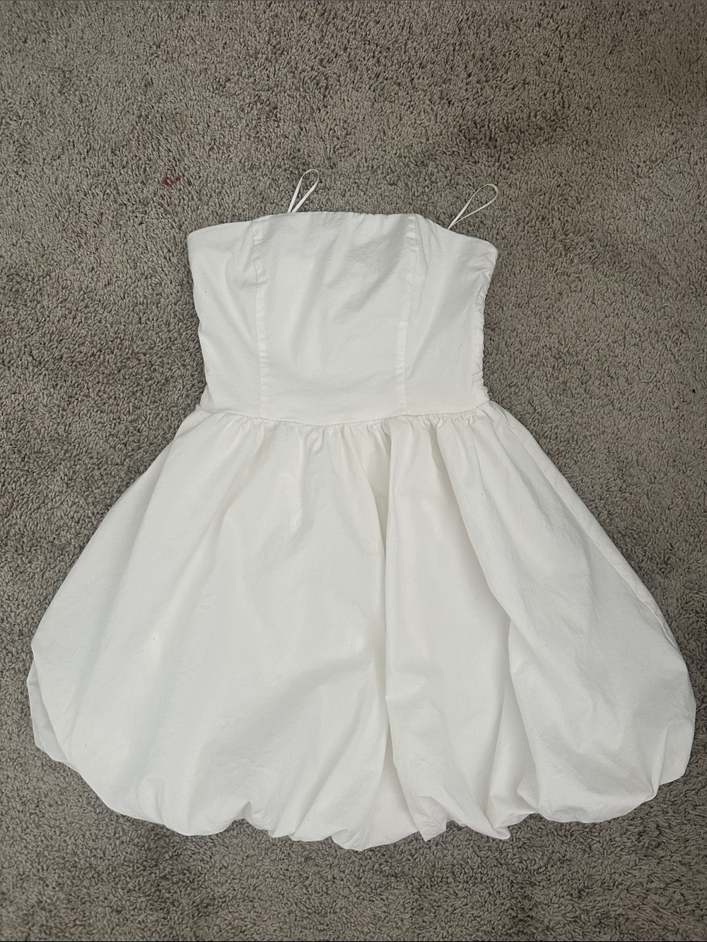 THIRTY THIRTY Cotton White Bubble/Balloon Dress